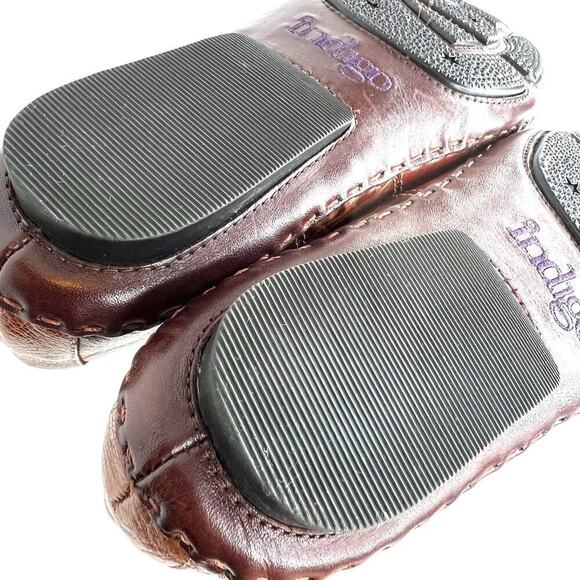 CLARKS Leather Patchwork Ballet Flats in Browns Women's Size 9 - Picture 9 of 12